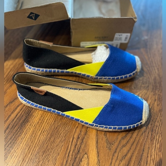 NWT SPERRY CAPE colour block yellow black and blue (US 6.5) - Picture 3 of 7